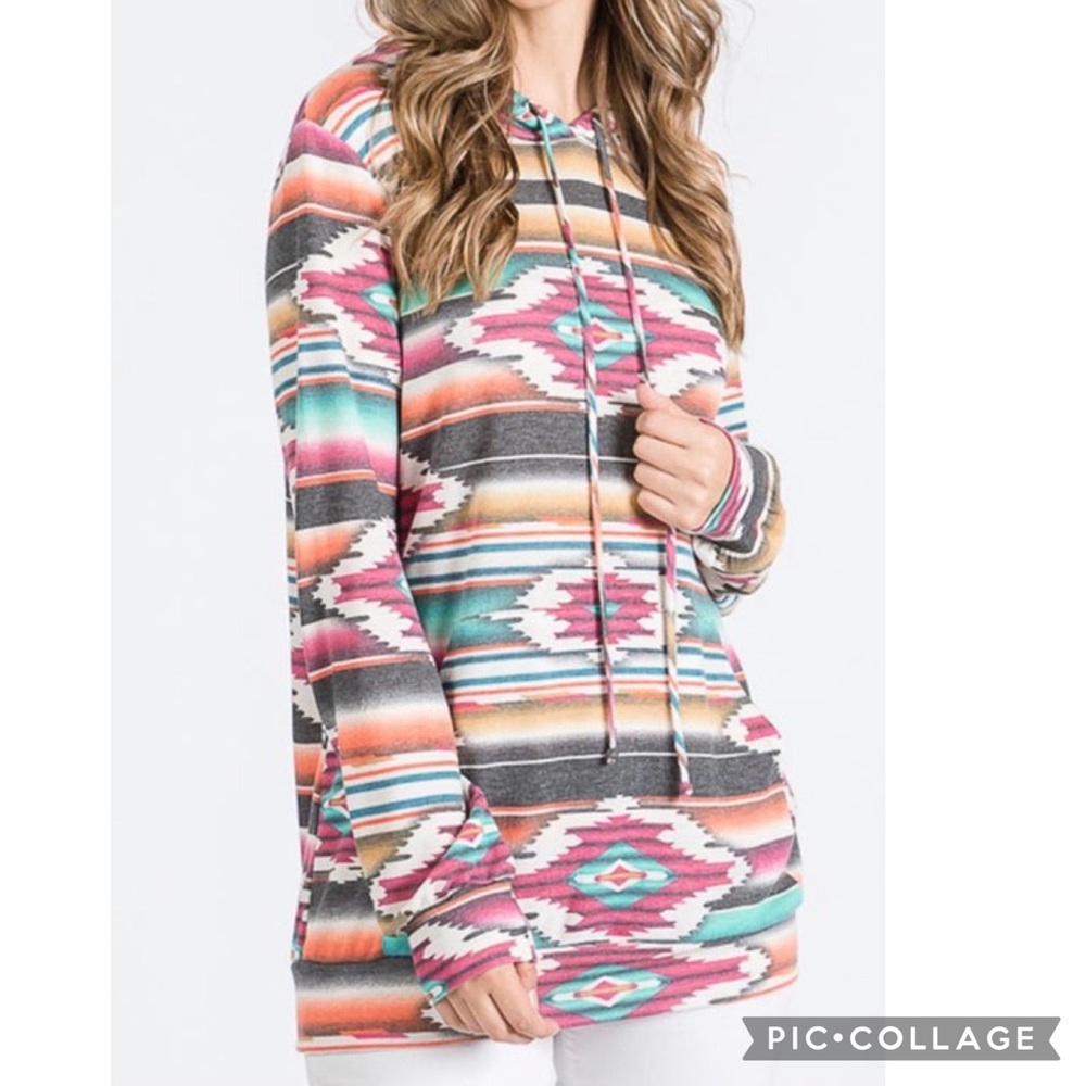 Aztec print sweater